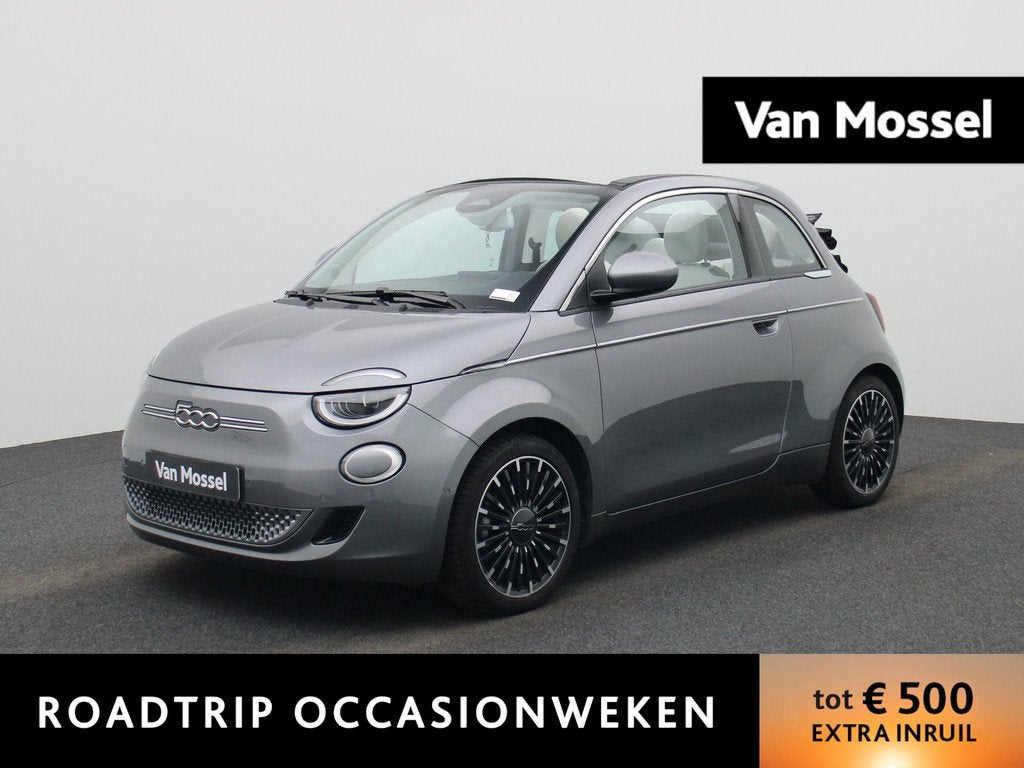 Fiat 500E Cabrio 42KWH LA PRIMA BY BOCELLI | Cruise Control, Auto's, Fiat, Automaat, 12 maanden, Stof, Gebruikt