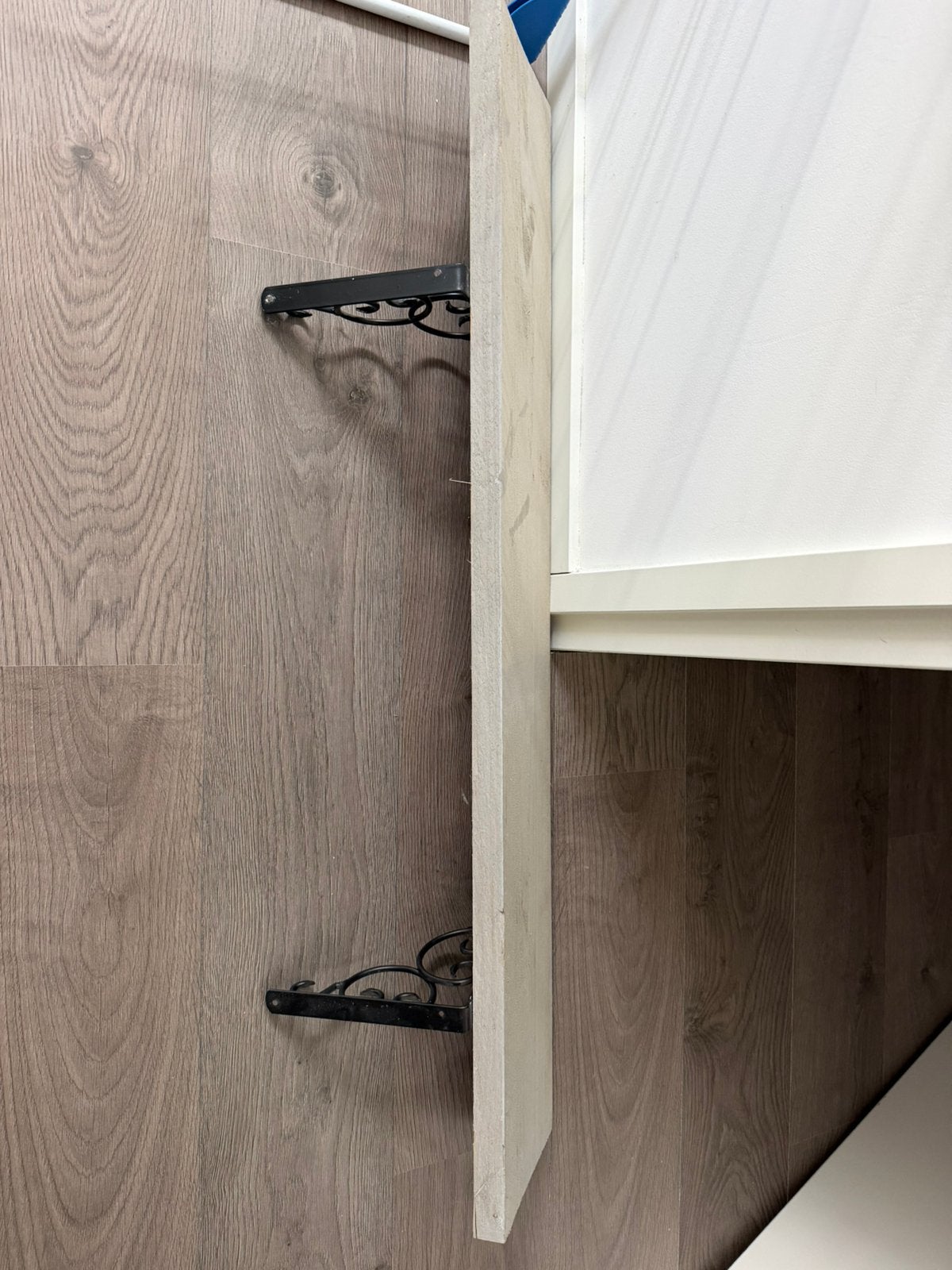 Steigerhout Wandplank 110cm met mooie beugels, Ophalen, Zo goed als nieuw