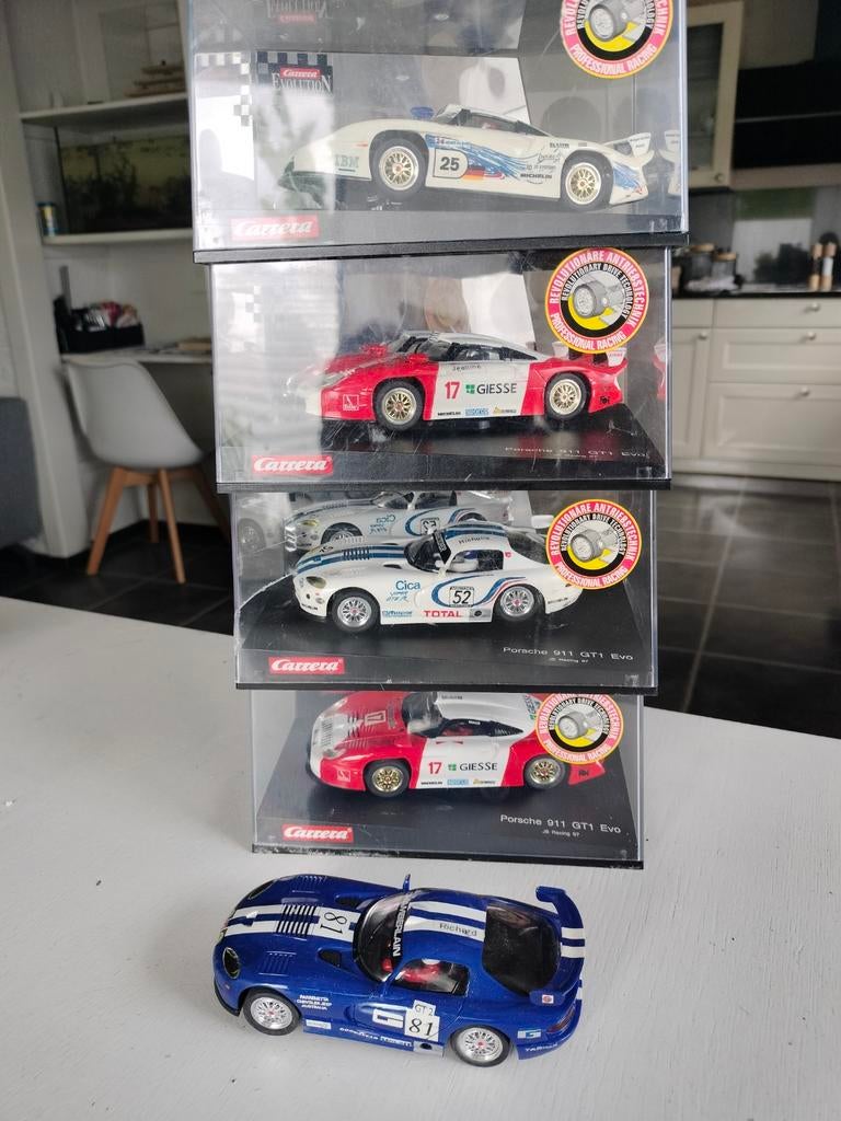 5x carrera evolution racebaan auto., Ophalen, Elektrisch, Carrera