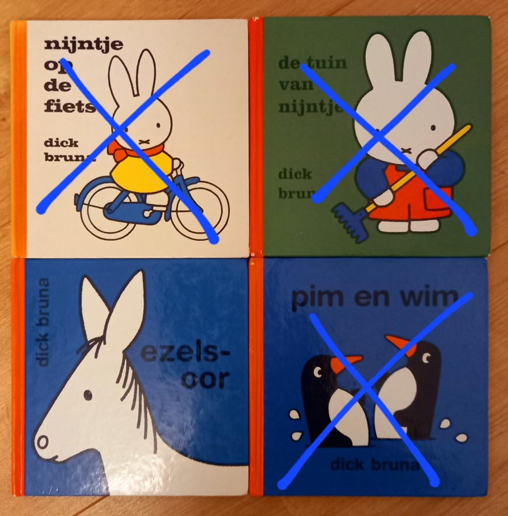 Dick Bruna: Ezelsoor/het feest van Nijntje/telboekje, Gelezen, 3 tot 4 jaar, Ophalen of Verzenden, Dick Bruna