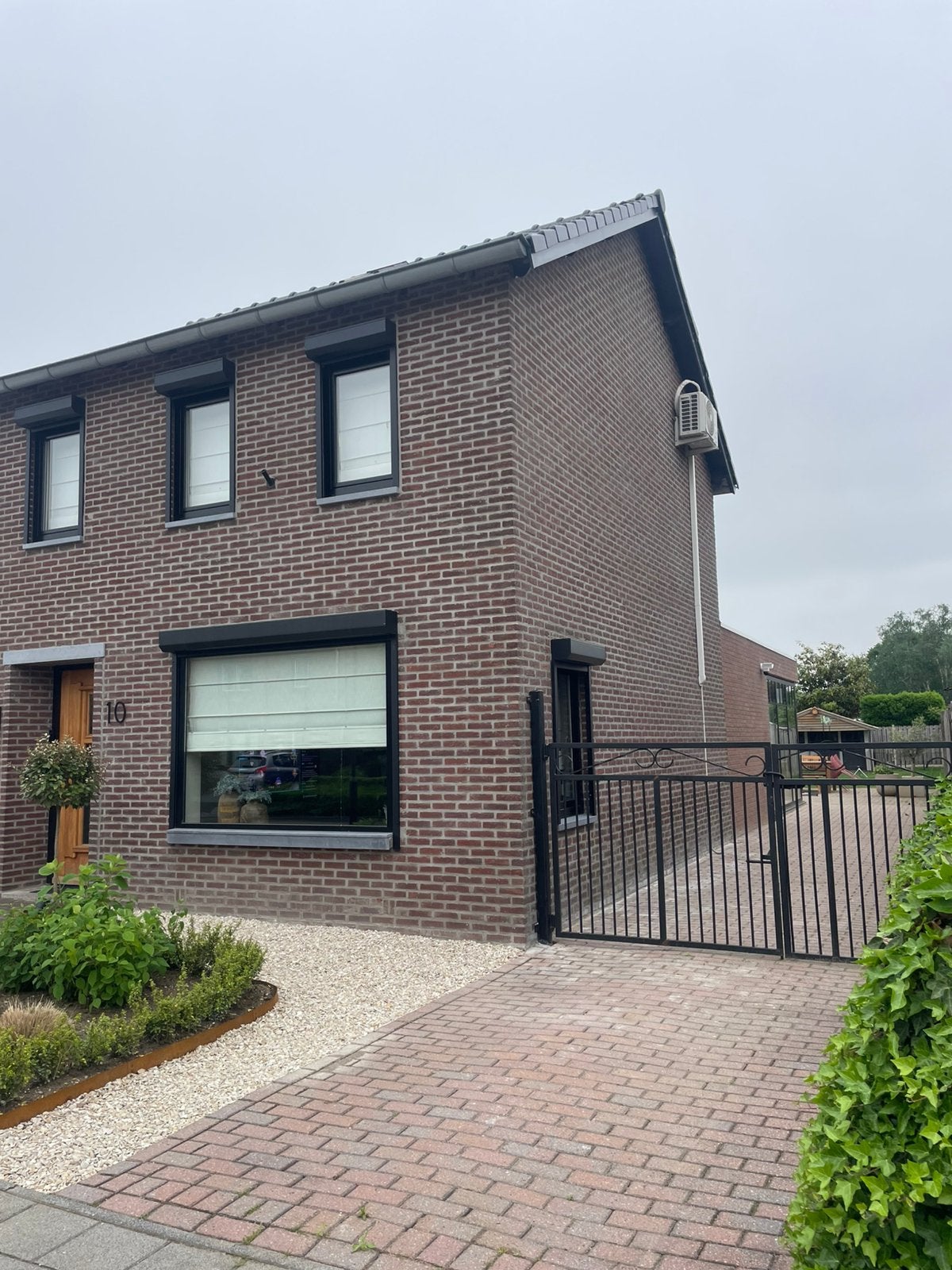 Zwart ijzeren poort, Tuin en Terras, Tuinpoorten, Ophalen, Gebruikt, 150 tot 200 cm, IJzer