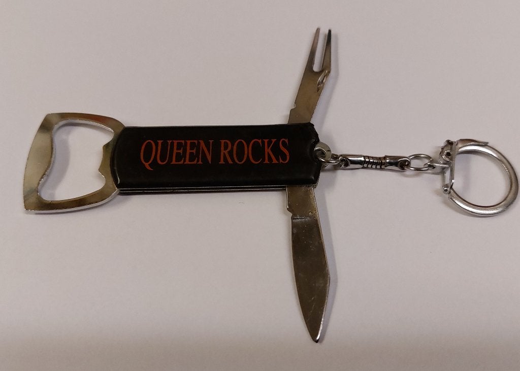 Queen Rocks PROMO sleutelhanger/opener Freddie Mercury 1997, Gebruikt, Gebruiksvoorwerp, Verzenden, NvT
