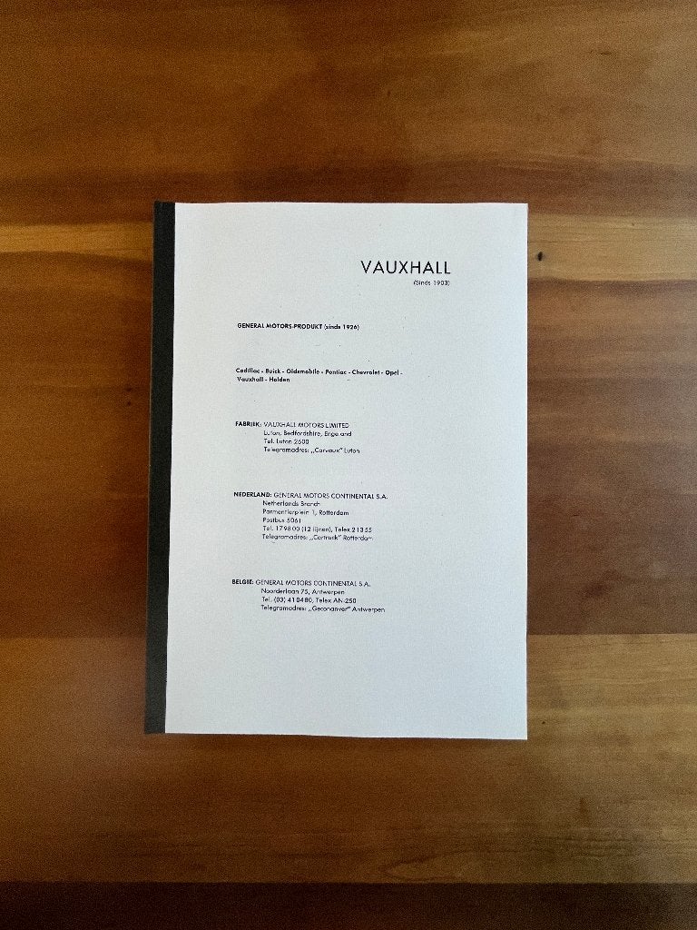 Instructie Vauxhall Viva HAS en Viva luxe en de Victor, Ophalen of Verzenden