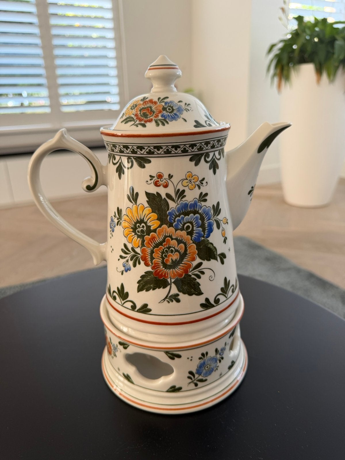 Villeroy & Boch Alt Amsterdam koffiepot met rechaud puntgaaf, Ophalen of Verzenden