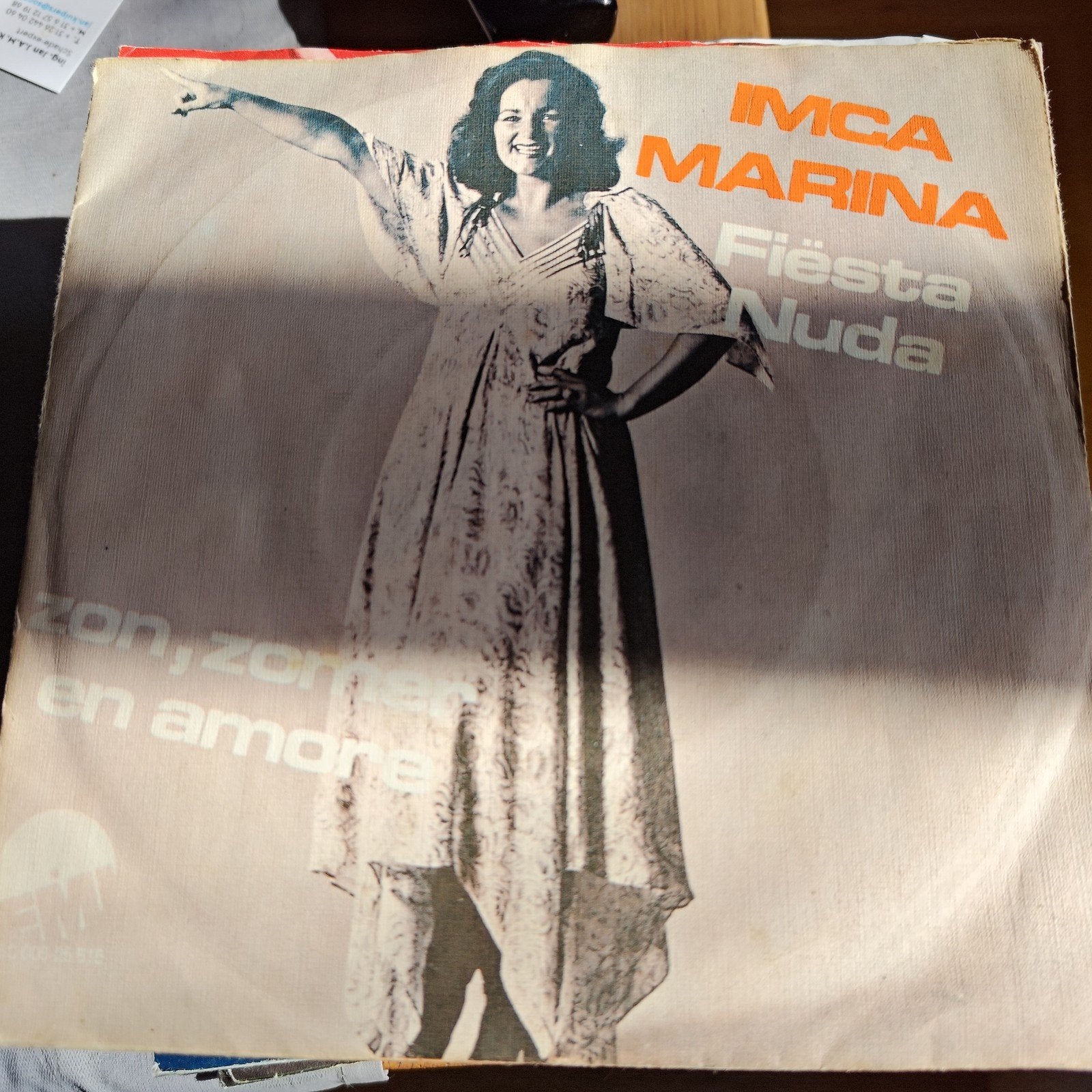 Imca Marina - Fiesta Nuda/ Zon, Zomer en Amore (Vinyl Singl, Ophalen of Verzenden, Gebruikt, 7 inch, EP