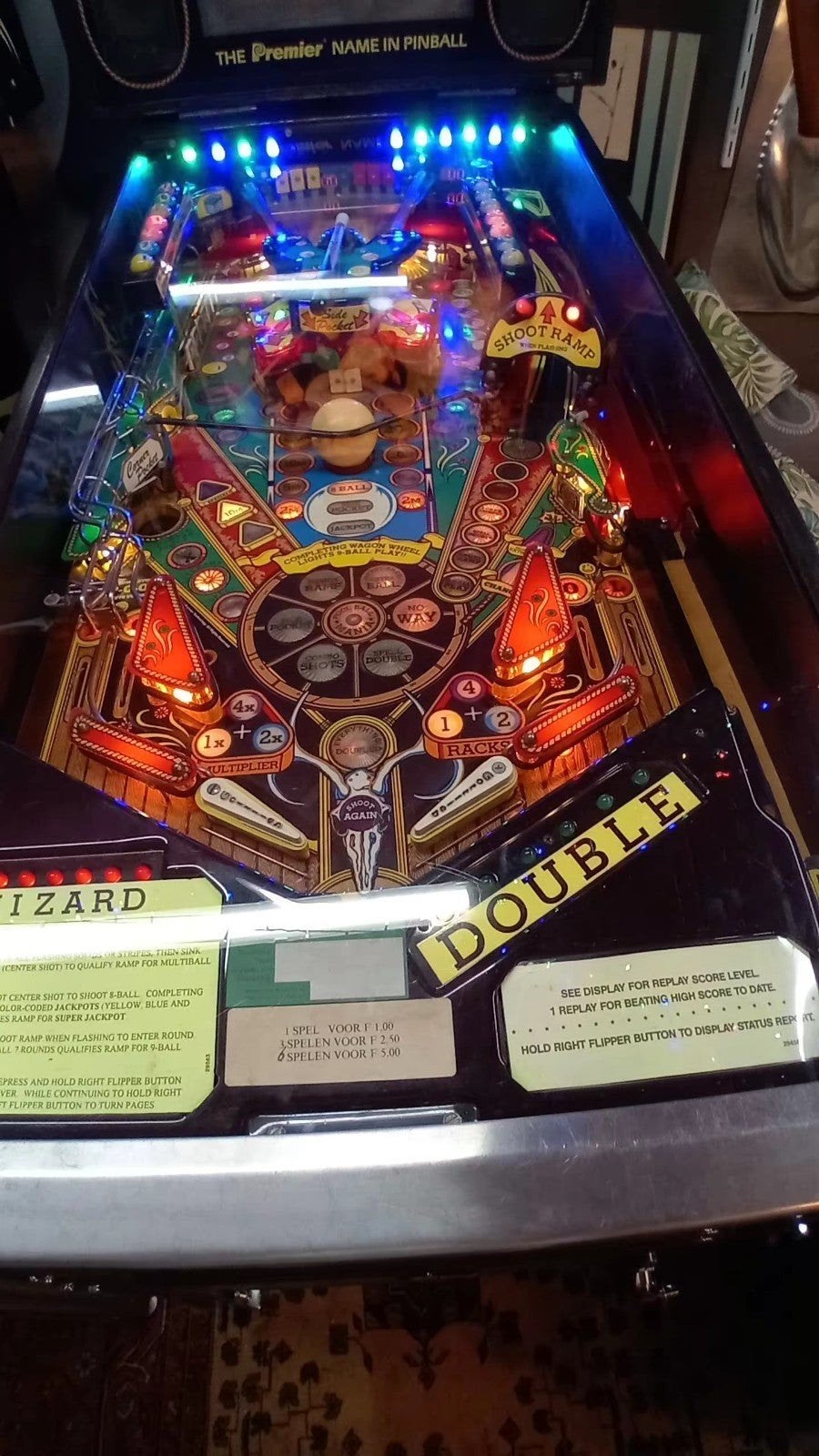 Gottlieb Cue Ball Wizard Flipperkast - Volledig Werkend, Verzamelen, Ophalen, Gebruikt, Gottlieb, Dot-matrix