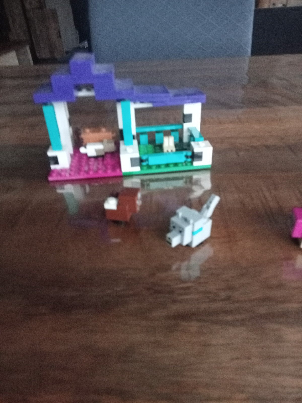 Lego Minecraft set met figuren en accessoires, Ophalen, Inclusief minifiguren, Gebruikt, Minecraft