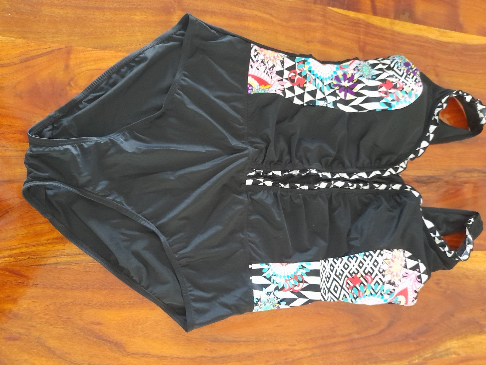 Nieuw Bonprix Dames Badpak - Zwart met Kleurrijke Print, Bonprix, Zwart, Nieuw, Badpak