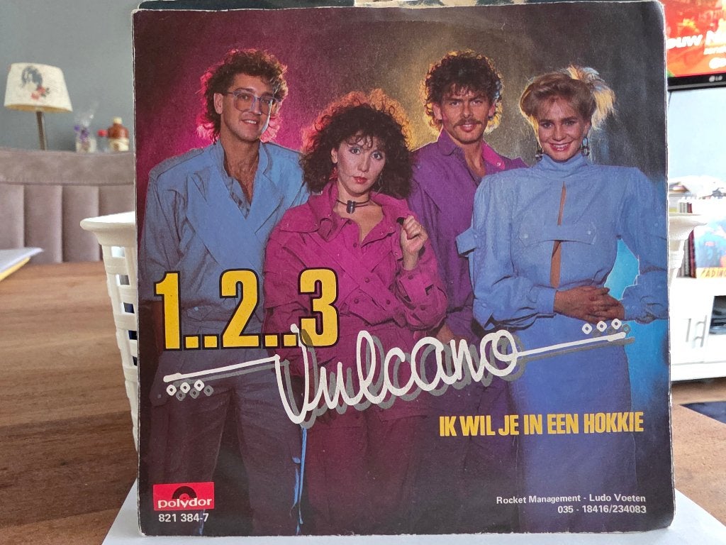 7" Single Vulcano - 1, 2, 3 / Ik Wil Je In Een Hokkie, Gebruikt, 7 inch, Ophalen of Verzenden, Overige typen