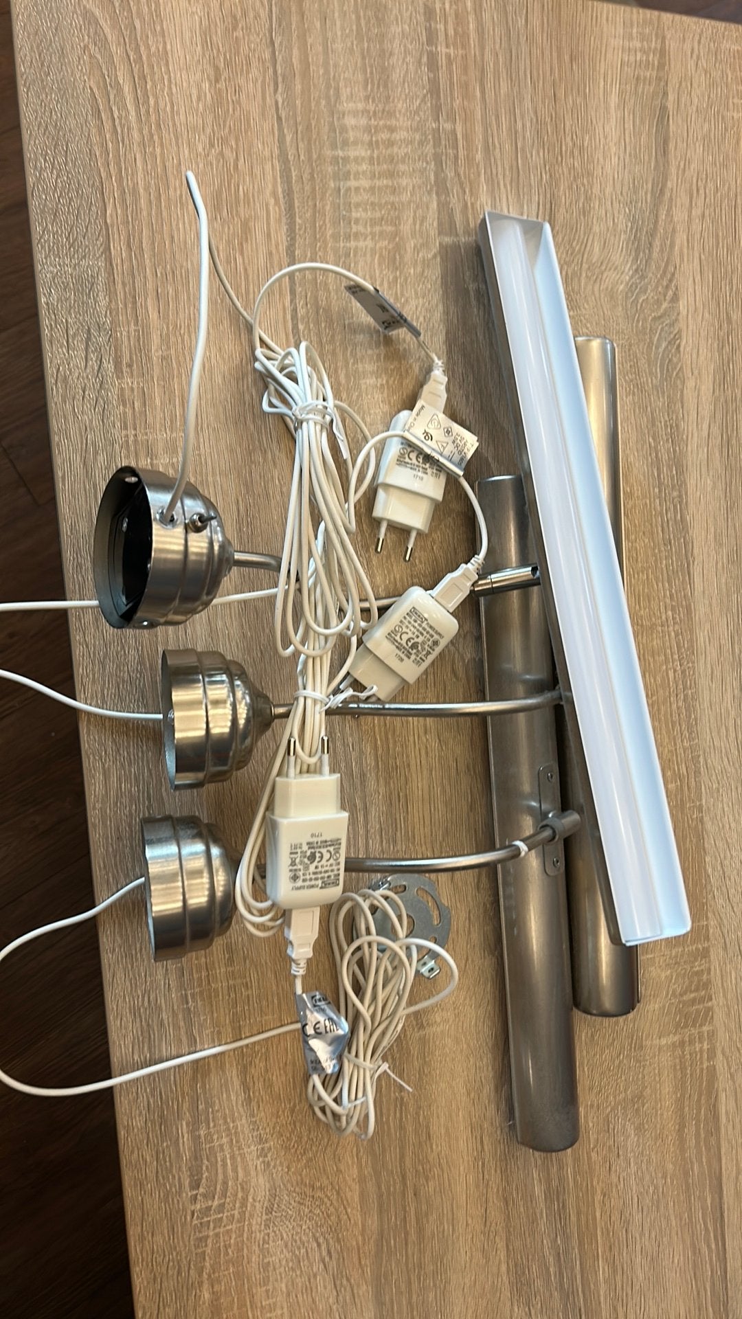 Schilderijlampjes 3x, Ophalen, Zo goed als nieuw, Spiegellamp of Schilderijlamp, Zilver