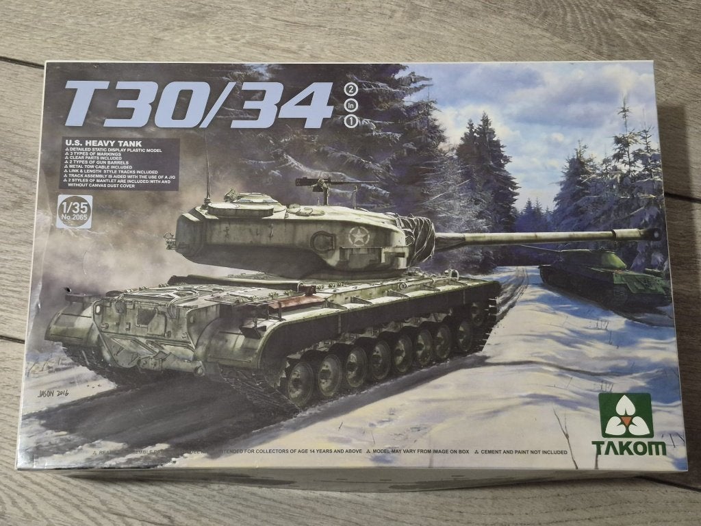 Takom 2065 1:35 T30/34 U.S. Heavy Tank, Overige merken, Tank, 1:32 tot 1:50, Nieuw