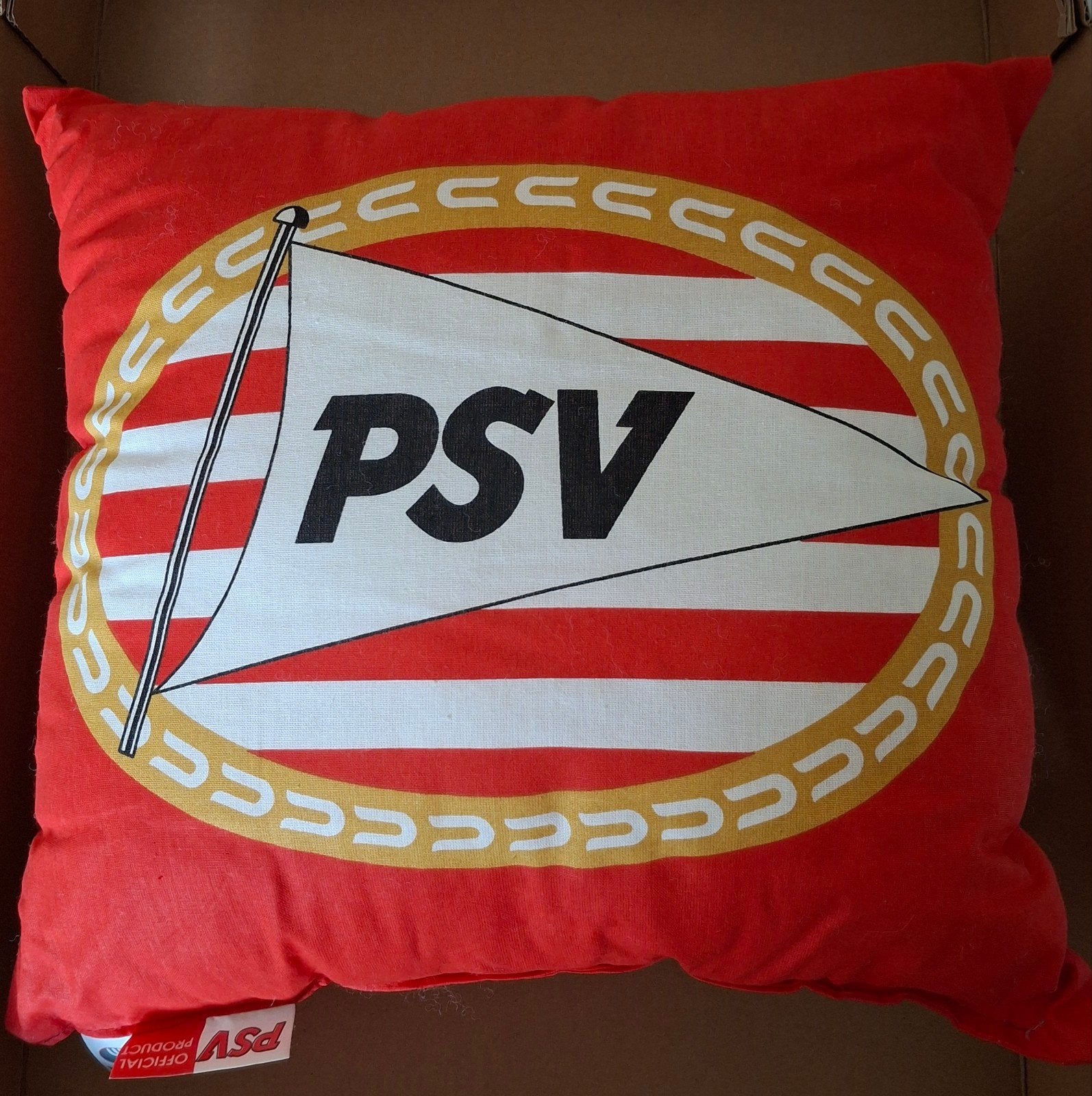 PSV Sierkussen - Rood met logo en 'Since 1913', Ophalen, Overige merken, Met print, Vierkant