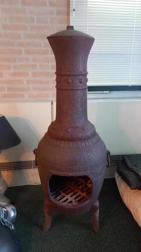 Gietijzeren tuinhaard tuinkachel terras verwarming, Tuin en Terras, Ophalen of Verzenden