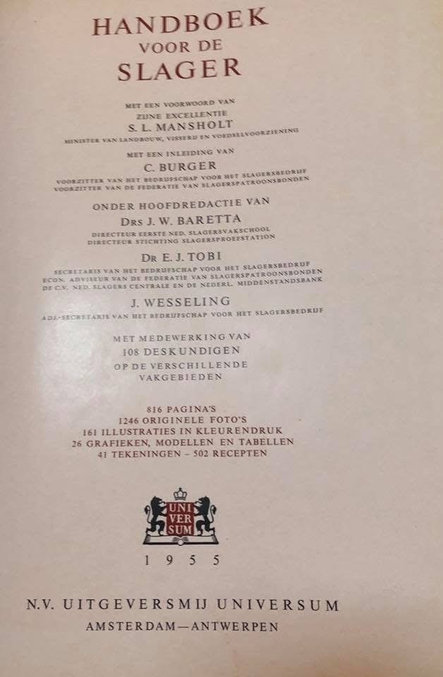 Te koop gevraagd Handboek voor de Slager, Ophalen of Verzenden, Gelezen, Nederland en België, Hoofdgerechten