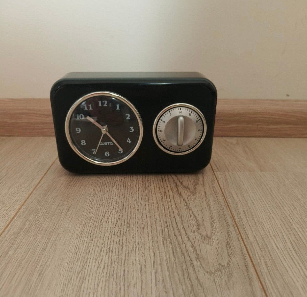 Retro tafelklok met kookwekker, Ophalen of Verzenden, Gebruikt