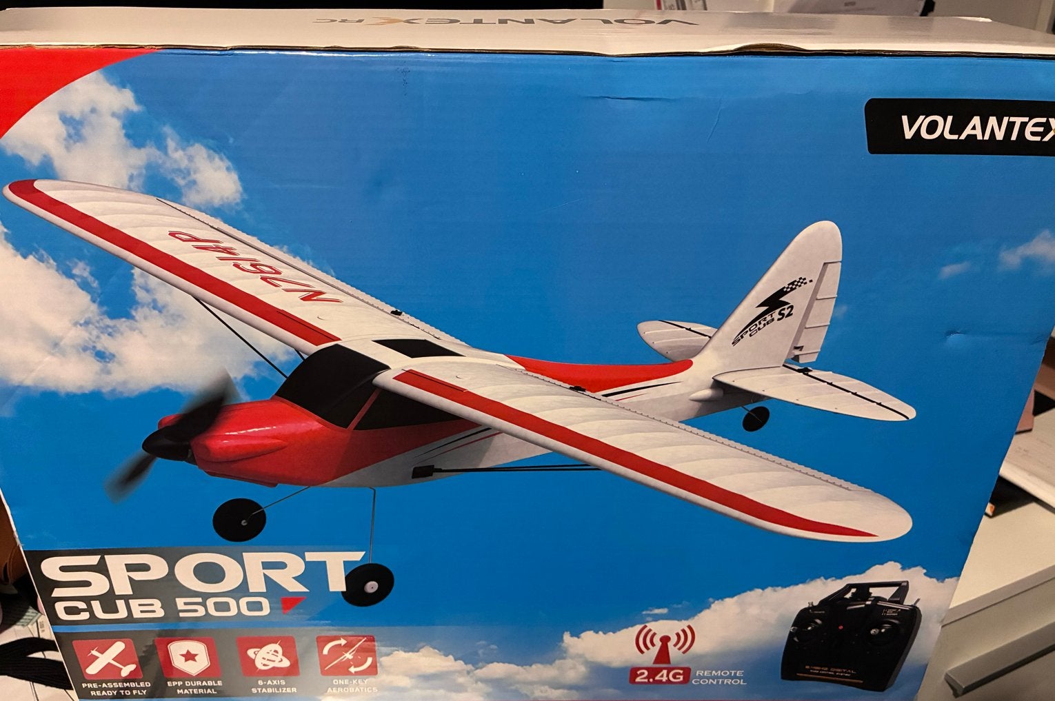 Volantex RC Sport Cub 500 RC Vliegtuig RTF, Ophalen of Verzenden, Nieuw, Elektro, RTF (Ready to Fly)