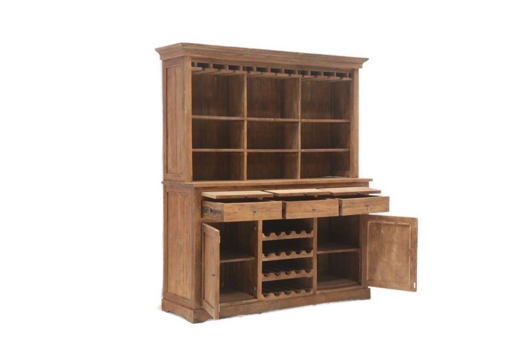 Teak wijnkast 180 cm / drankkast / barkast, Verzenden, Nieuw