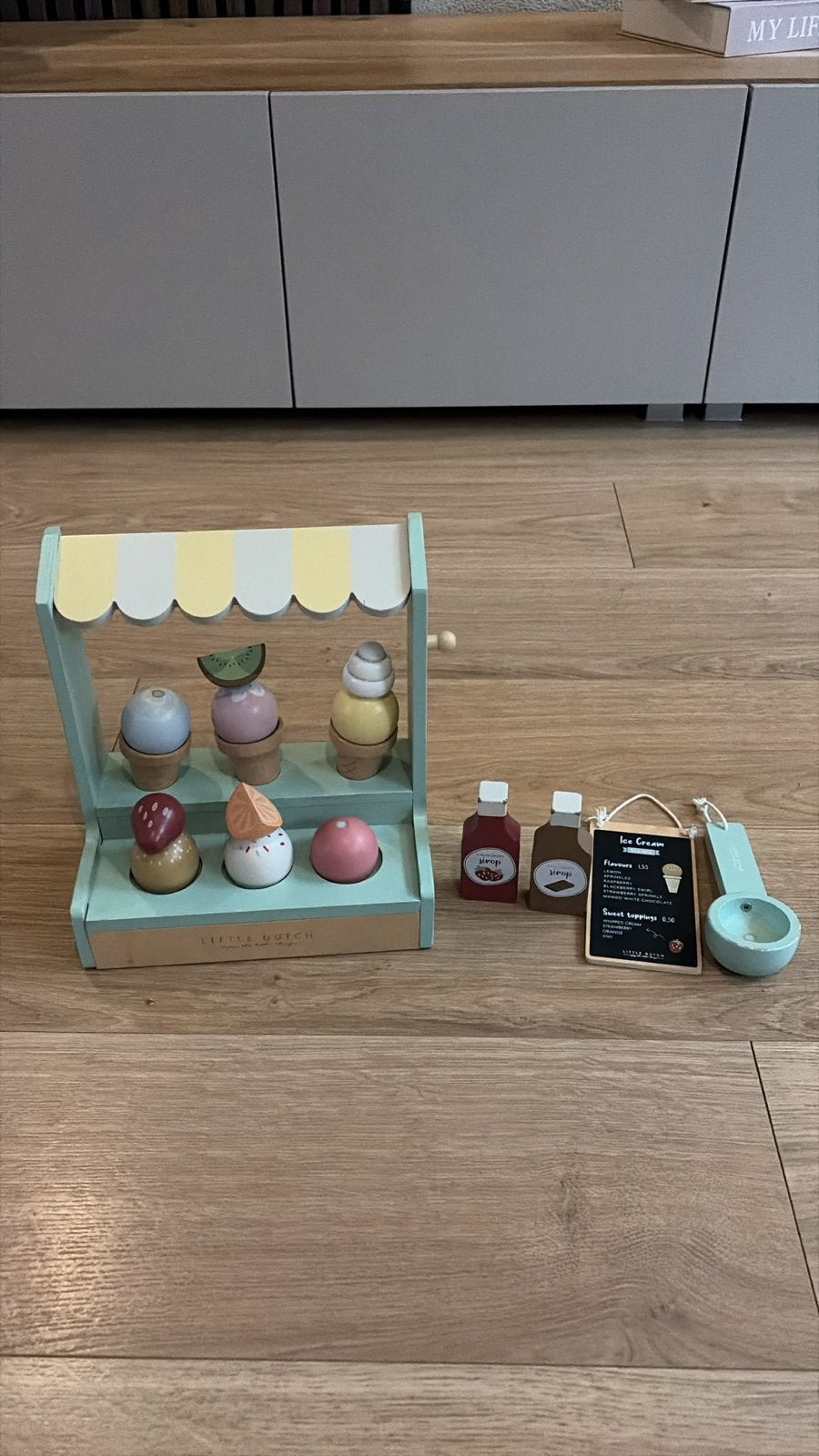 Little Dutch Houten IJskraam Speelset, Ophalen of Verzenden, Zo goed als nieuw, Jongen of Meisje