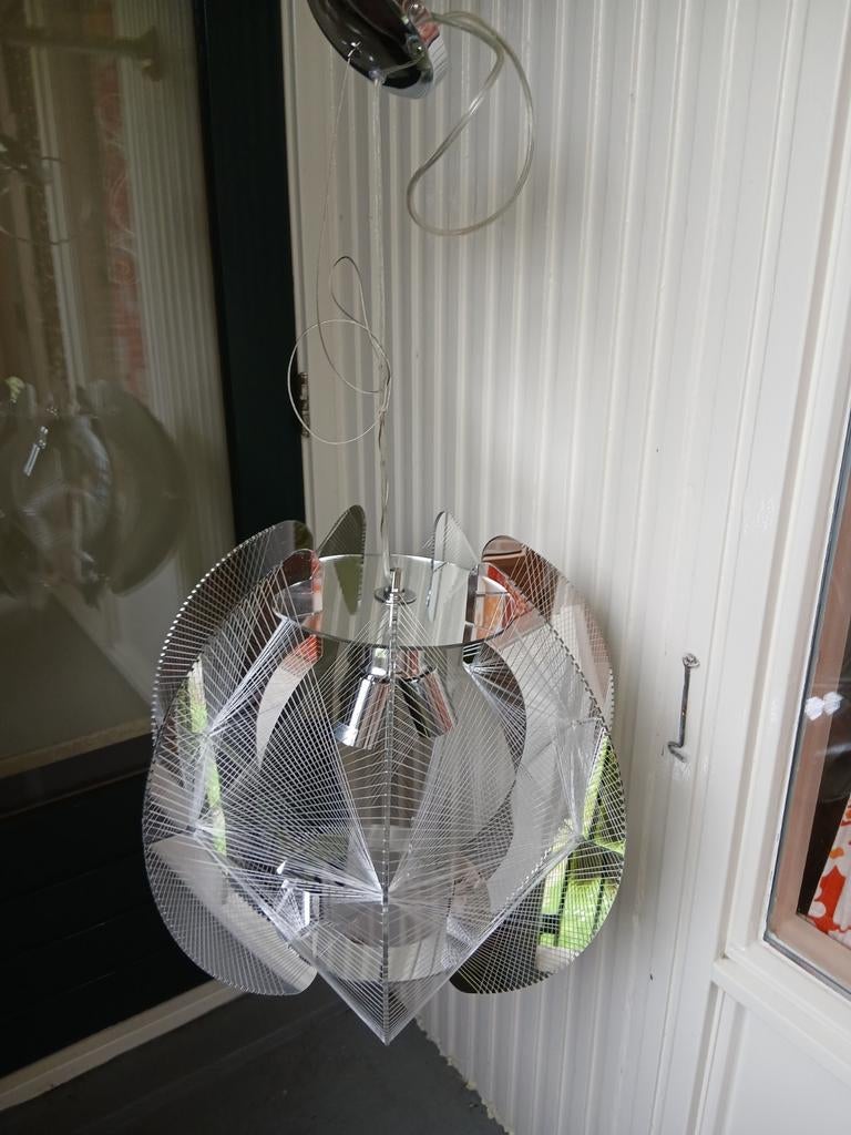 Grote Paul Secon stijl swag lamp met 3 lichtbronnen, Ophalen, 50 tot 75 cm, Paul Secon, Modern, Mid-century, Zo goed als nieuw