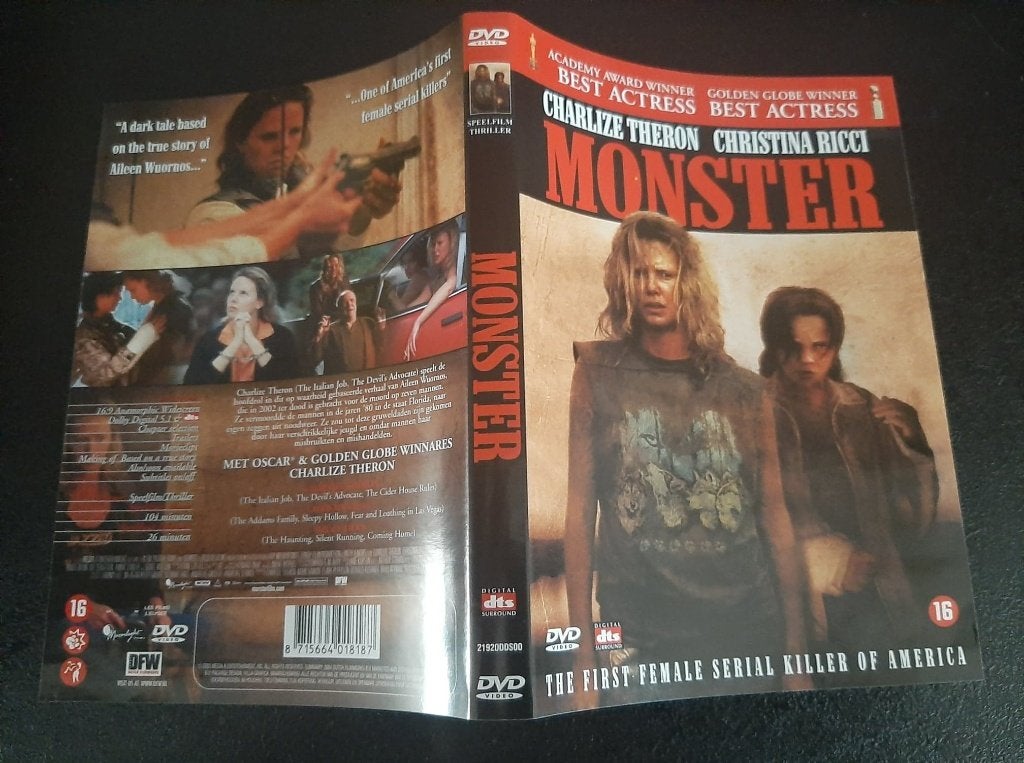 Monster, Charlize Theron, Christina Ricci!, Vanaf 16 jaar, Ophalen of Verzenden, Gebruikt, Overige genres