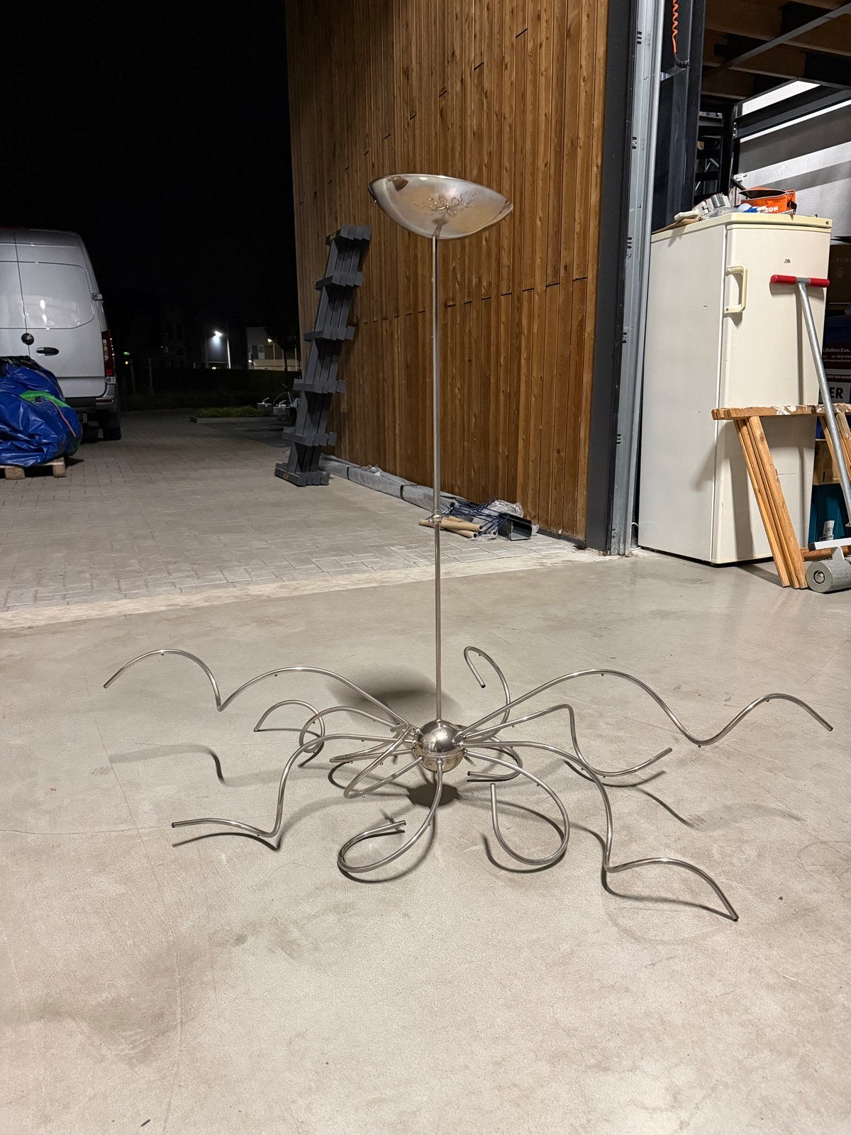 Luxe Tafellamp met Glazen Kristallen en LED, Ophalen, Gebruikt, Overige fittingen, Glas