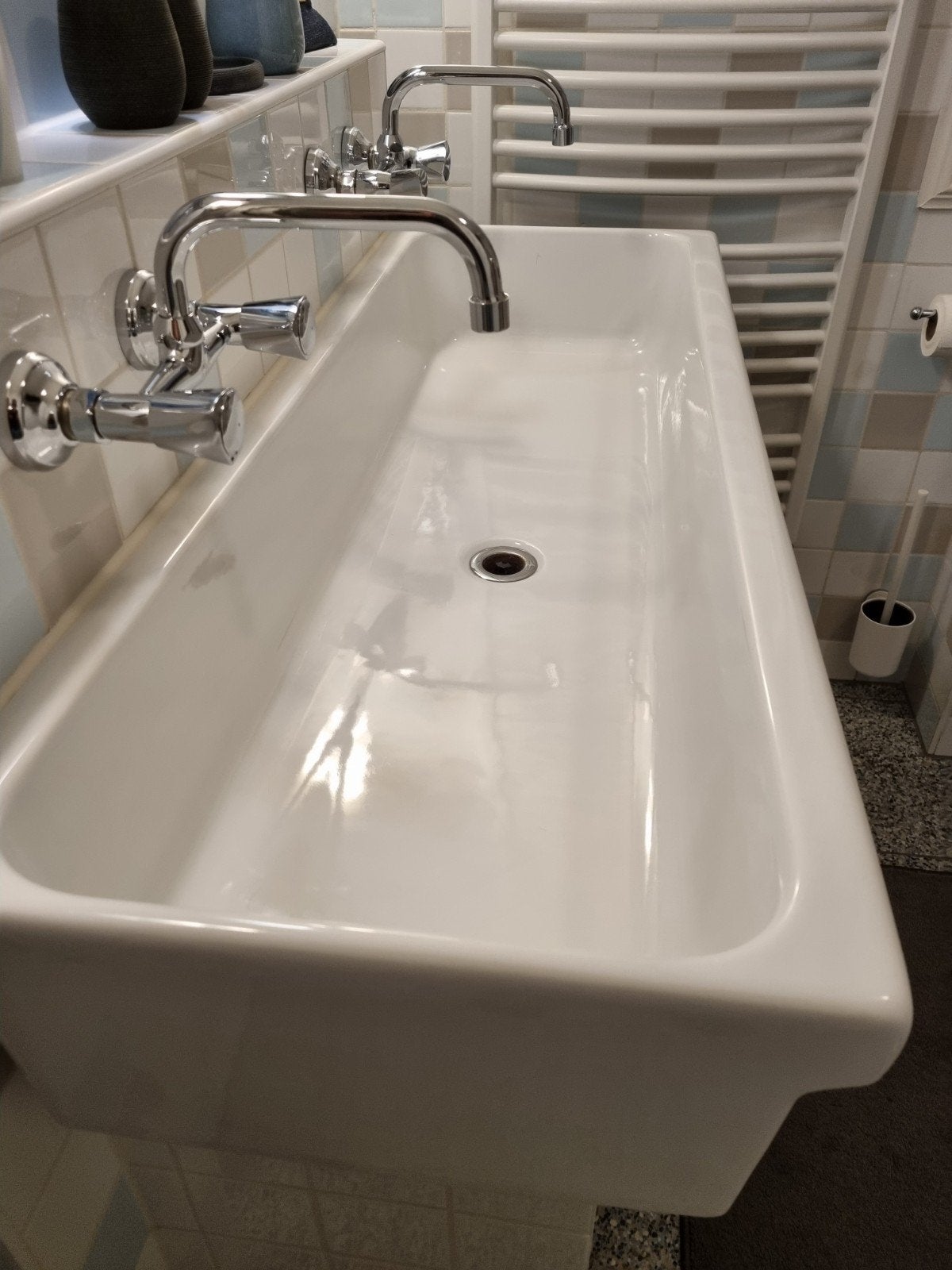 wasbak porselein, Huis en Inrichting, Ophalen, Minder dan 50 cm, Gebruikt, 100 tot 150 cm