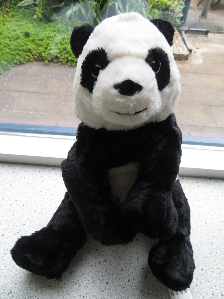 Pandabeer panda van IKEA Kramig met geborduurde ogen, IKEA, Overige typen, Ophalen of Verzenden, Zo goed als nieuw