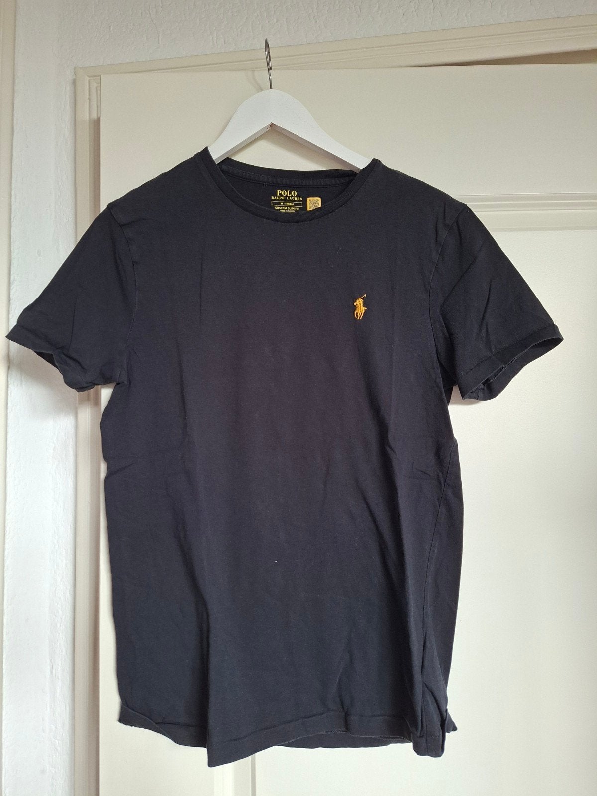 Polo Ralph Lauren Zwart T-shirt met Geel Logo Maat M, Ophalen of Verzenden, Polo Ralph Lauren