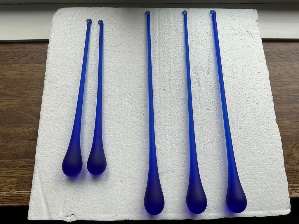 Glazen druppels, Ophalen of Verzenden, Blauw