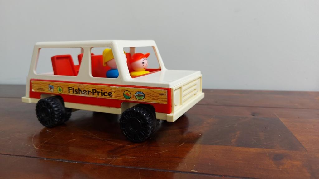 Vintage Fisherprice Jeep uit 1979, Ophalen of Verzenden, Zo goed als nieuw