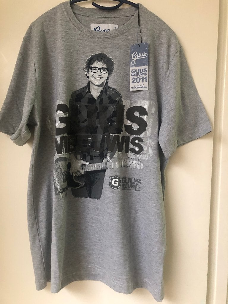 Guus Meeuwis T-Shirt XL officiële Merchandise 2011, Kleding | Heren, T-shirts, Nieuw, Maat 56/58 (XL), Grijs, Ophalen of Verzenden