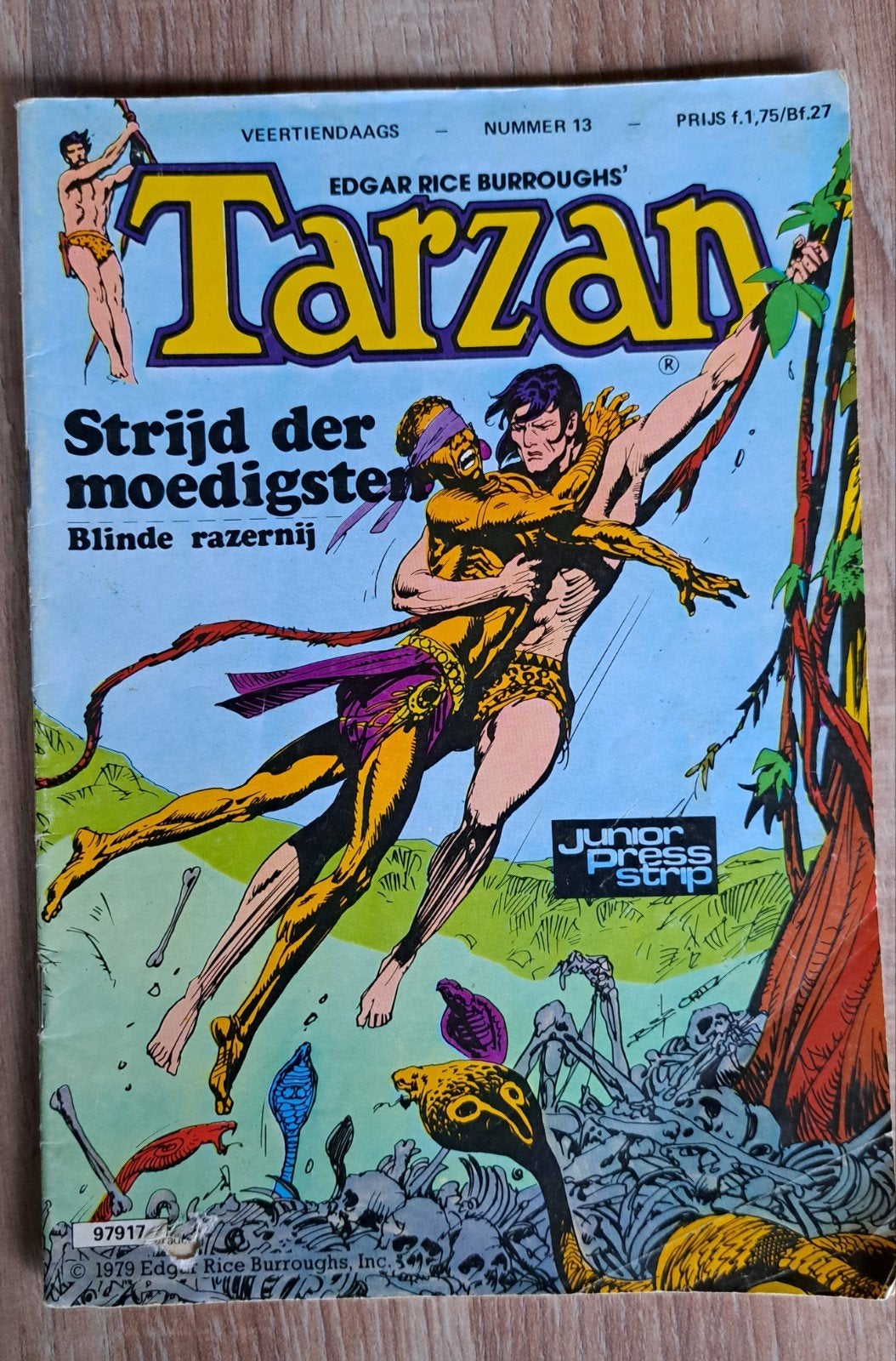 Tarzan, 'Strijd der moedigsten' - classic uit 1979, Boeken, Overige gebieden, Ophalen of Verzenden, Edgar Rice Burroughs, Gelezen