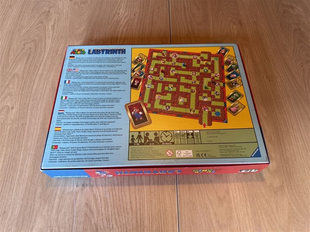 Doolhof - super mario labyrinth - S7267, Hobby en Vrije tijd, Gezelschapsspellen | Bordspellen, Ophalen of Verzenden, Zo goed als nieuw