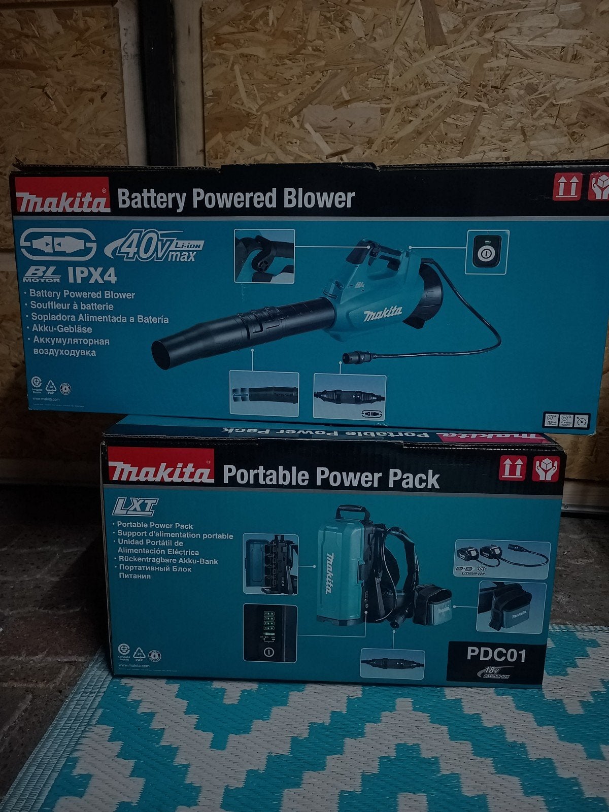 Makita Accu Bladblazer met Portable Power Pack, Ophalen, Nieuw, Makita, Accu