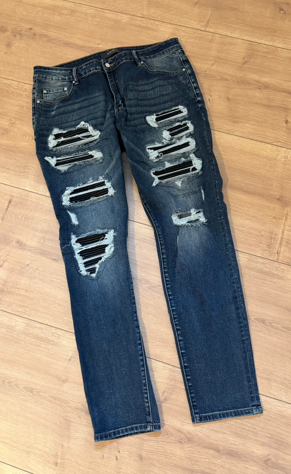 Amiri Jeans Donkerblauw, Kleding | Heren, Ophalen of Verzenden, Zo goed als nieuw, Blauw, Overige jeansmaten