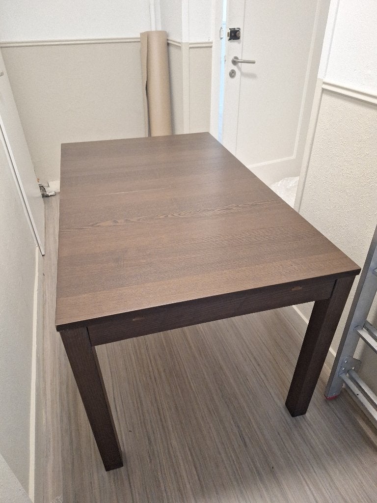 IKEA BJURSTA extendable dining table, Ophalen, 100 tot 150 cm, Eikenhout, 50 tot 100 cm