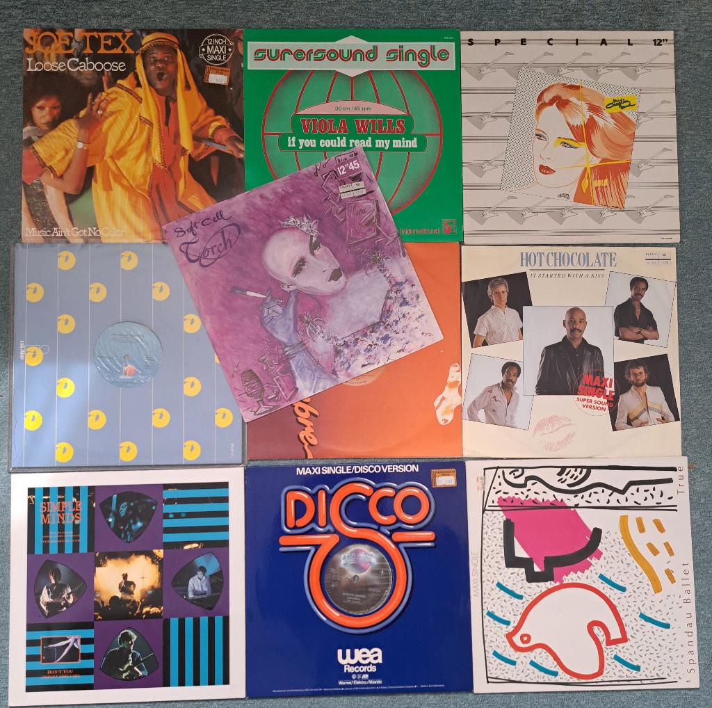 Partij (11) Disco Singles 12 inch 45 toeren, Ophalen, Gebruikt, Maxi-single, Dance