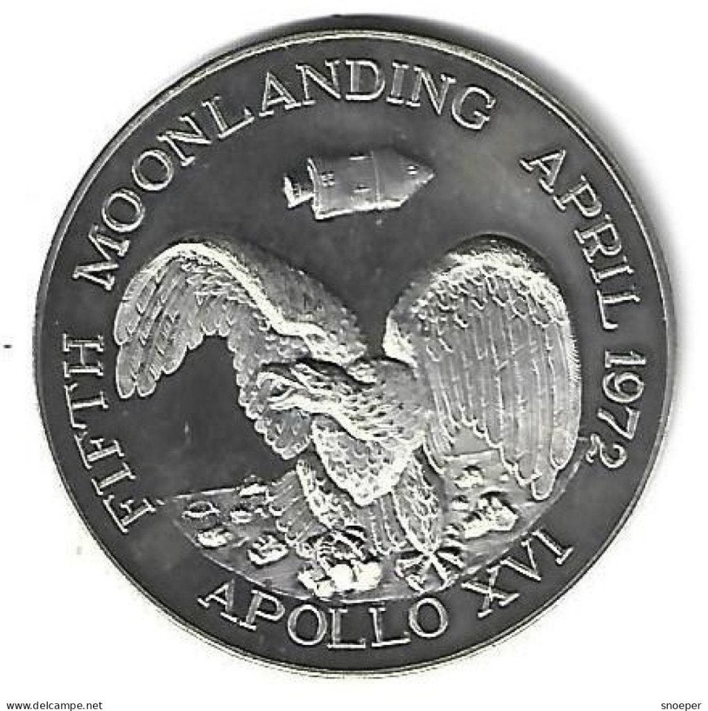 usa medaille appolo XVI 1972 50 mm proof 38 GRAMM, Verzenden, Noord-Amerika, Losse munt
