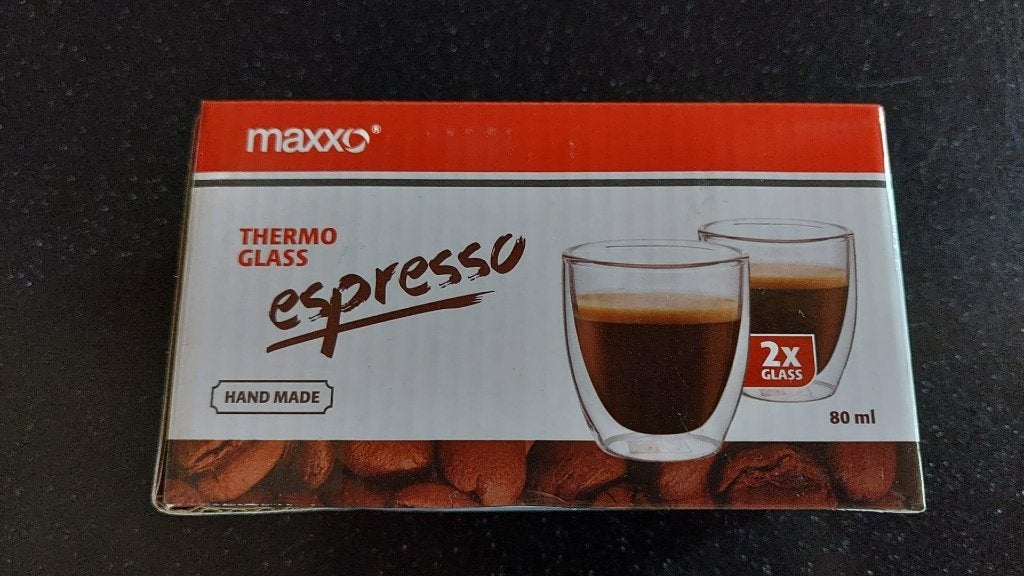 Dubbelwandig Glas Espresso 80 ml - set 2 stuks - Maxxo, Huis en Inrichting, Keuken | Servies, Glas of Glazen, Nieuw, Ophalen of Verzenden