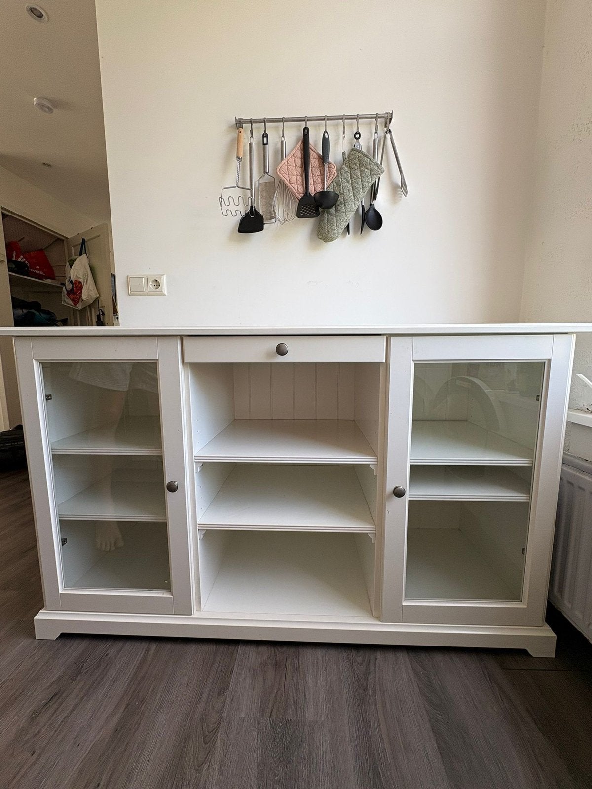 Mooie houten vitrinekast, Huis en Inrichting, Ophalen, Nieuw, 25 tot 50 cm, 50 tot 100 cm