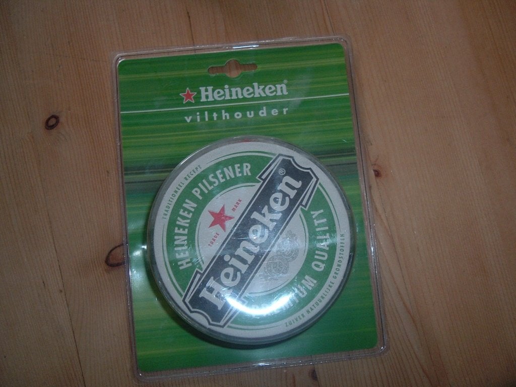 Heineken viltjeshouder + viltjes (nr.1), Ophalen of Verzenden, Nieuw, Viltje(s), Heineken