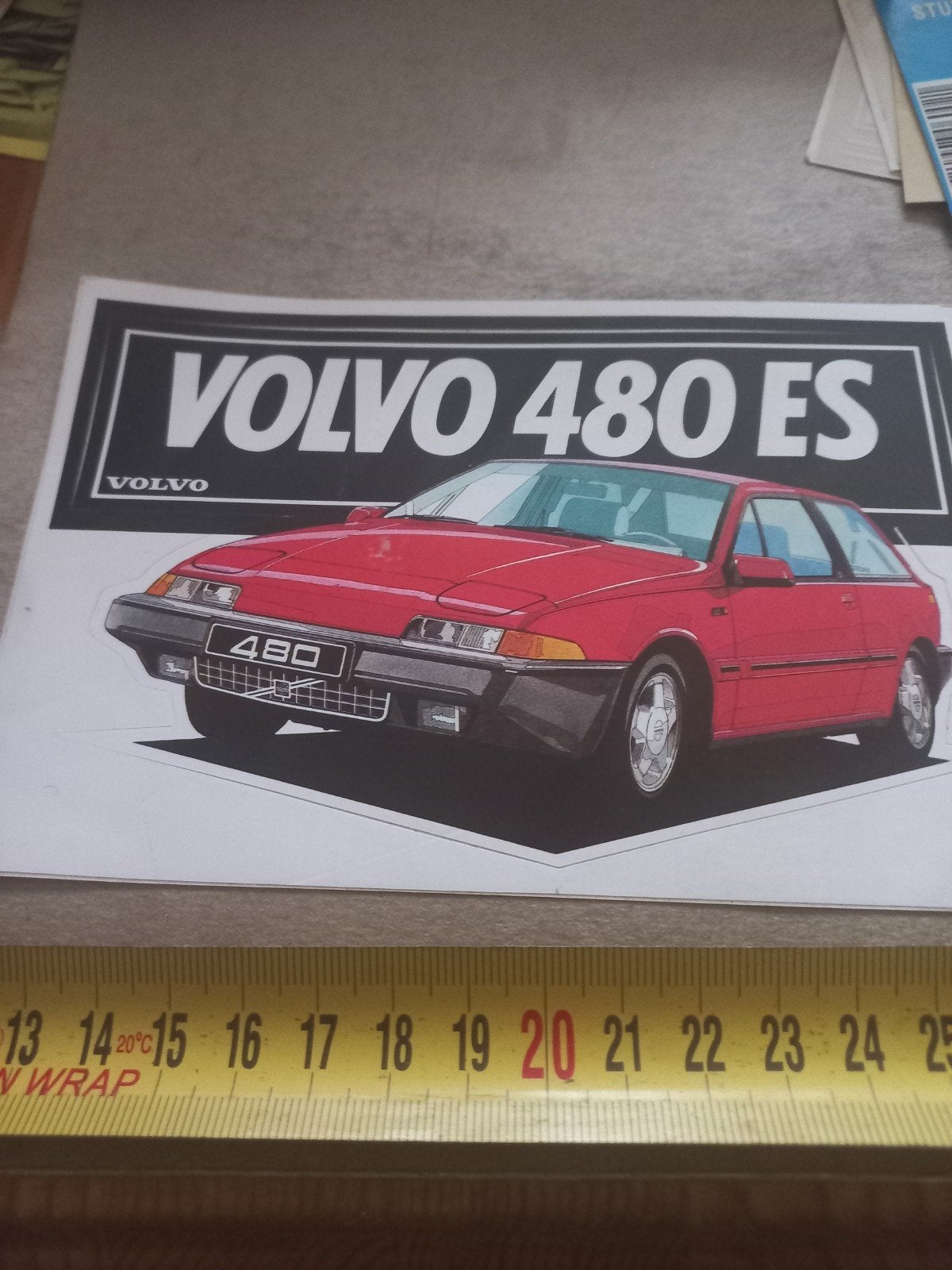 Vintage Volvo 480 ES Sticker/Afbeelding, Ophalen of Verzenden, Zo goed als nieuw
