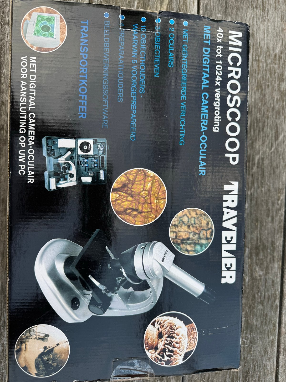 Microscoop Traveller met digitale camera-oculair, Ophalen of Verzenden, Nieuw, 1000x of meer, Biologische microscoop