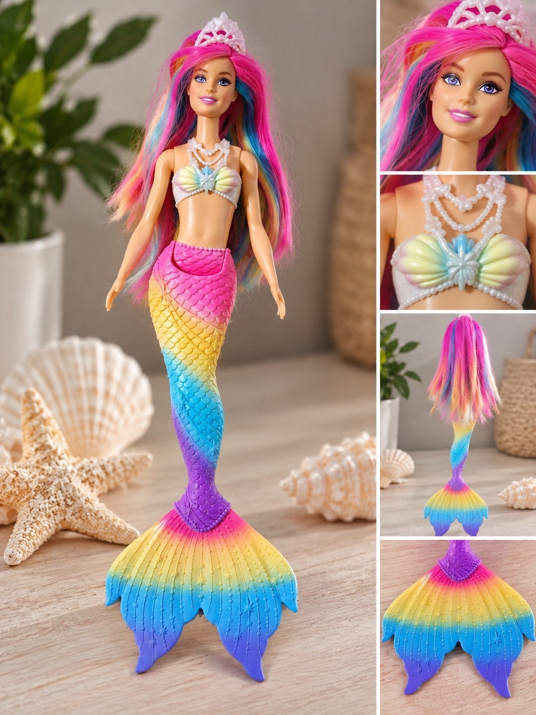 Barbie GTF89 Rainbow Magic Color Change Zeemeermin, Ophalen of Verzenden, Zo goed als nieuw, Barbie