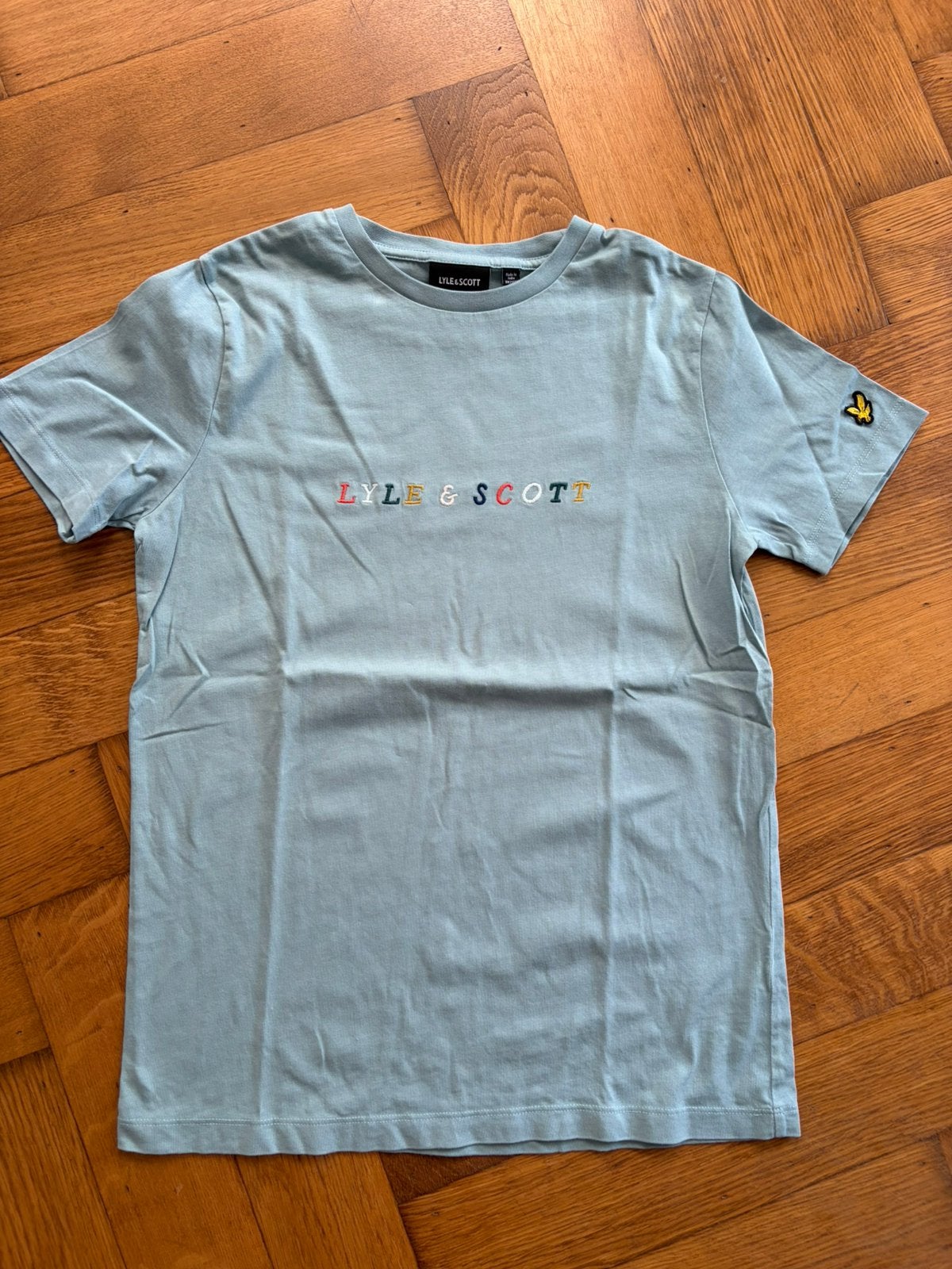 Lule en scott tahirt l nlauw mt 152, Ophalen of Verzenden, Zo goed als nieuw, Jongen, Shirt of Longsleeve