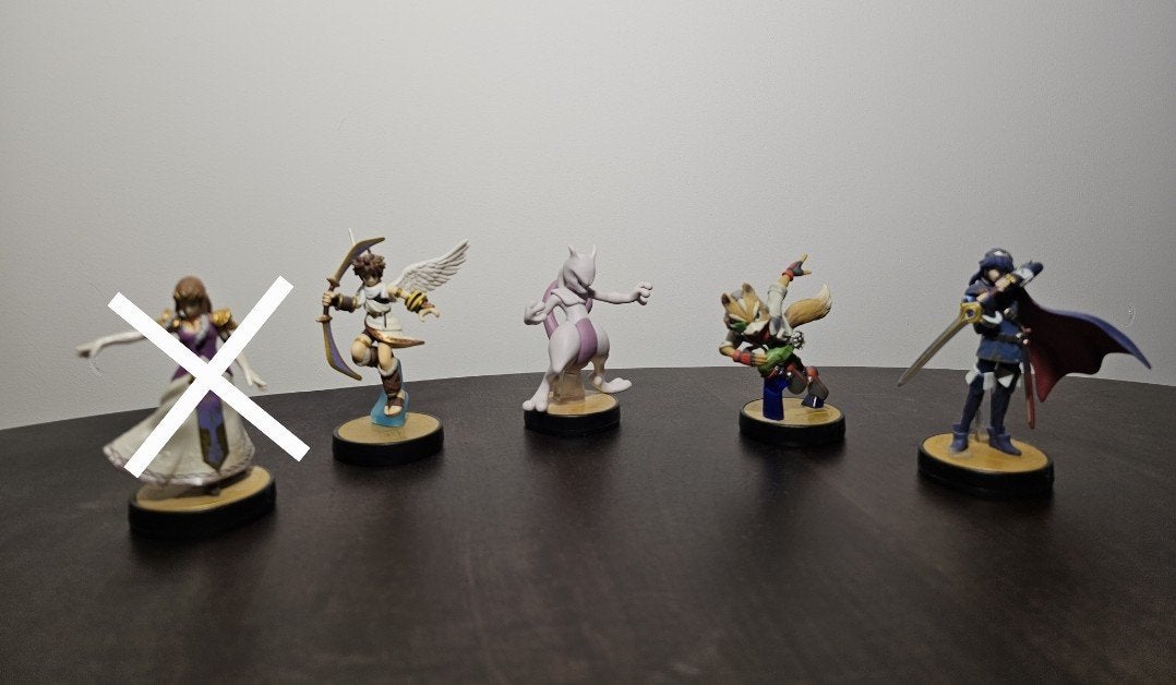 Amiibo figuren: Pit, Mewtwo, Fox, Lucina (excl. Zelda), Ophalen of Verzenden, Zo goed als nieuw