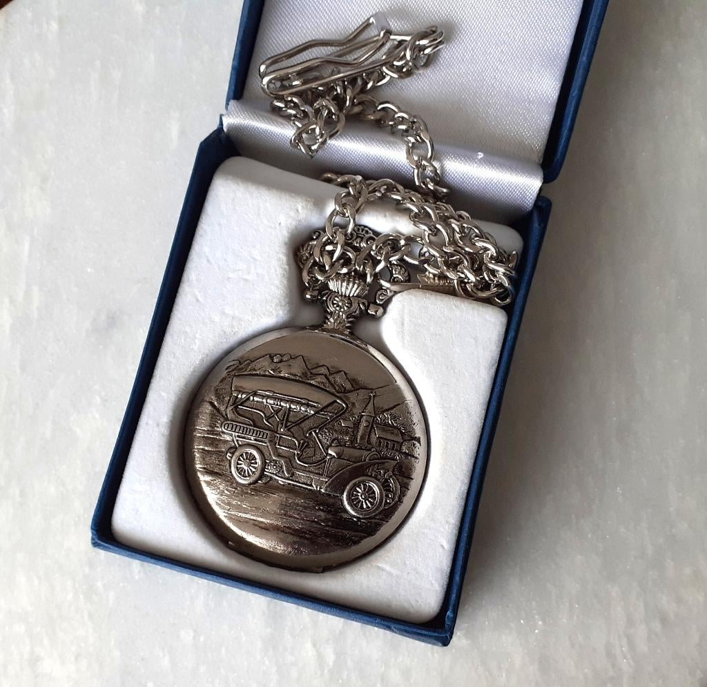 horloge zakhorloge vintage Conseur inclusief doosje, Overige merken, Overige materialen, Zakhorloge, Met ketting