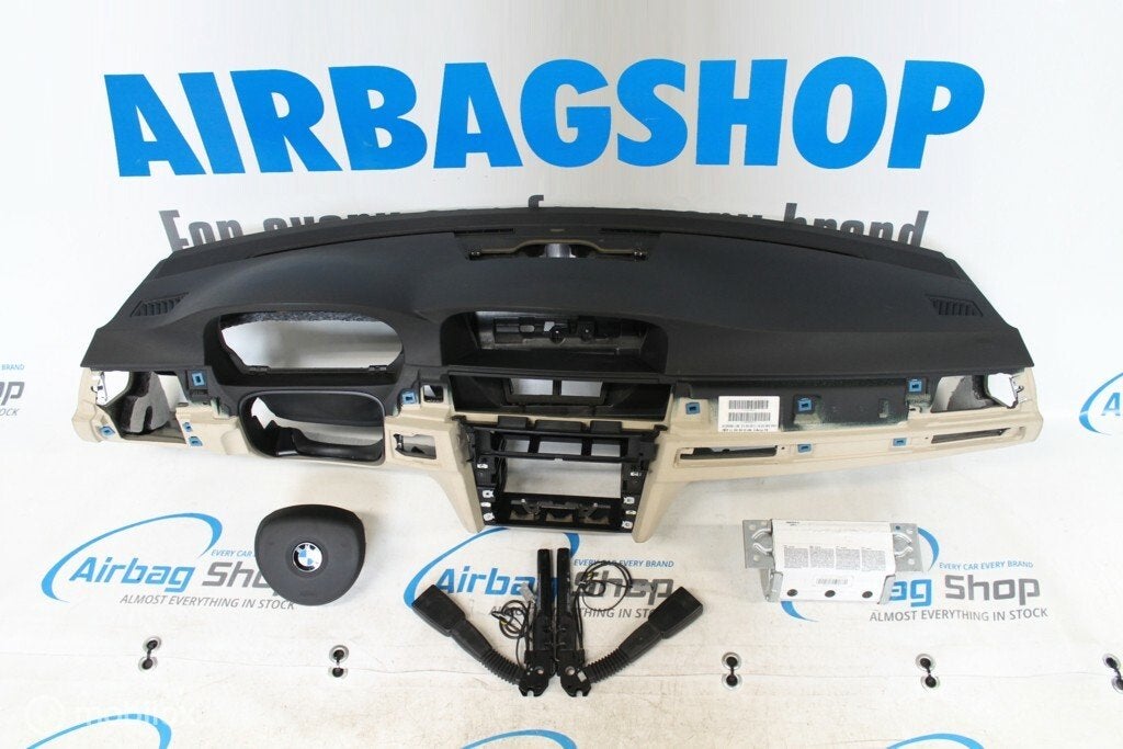 Airbag set - Dashboard beige navi BMW 3 serie E90 E91 E92 E9, Auto-onderdelen, Dashboard en Schakelaars