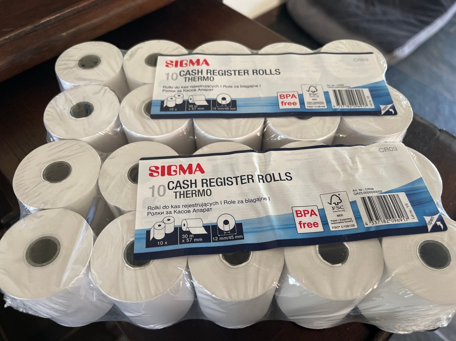 Sigma Thermo Kassarollen - 20 rollen BPA-vrij, Diversen, Papierwaren, Ophalen of Verzenden, Nieuw