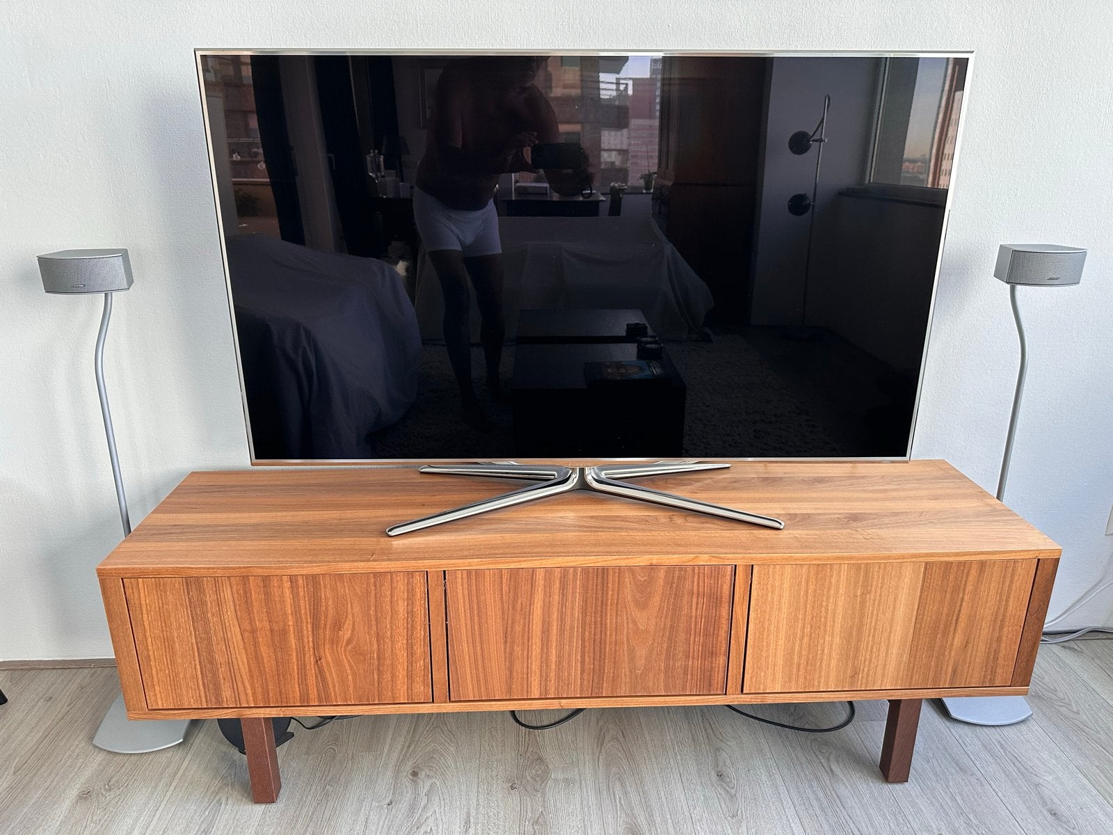 TV Audio meubel, Ophalen, 150 tot 200 cm, Zo goed als nieuw, Minder dan 100 cm